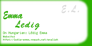 emma ledig business card