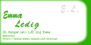 emma ledig business card